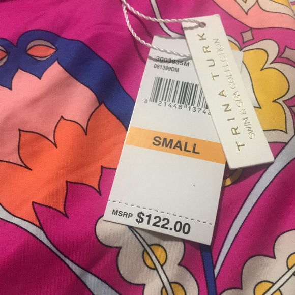 NWT Trina Turk long sleeve swim top size S - Picture 4 of 4